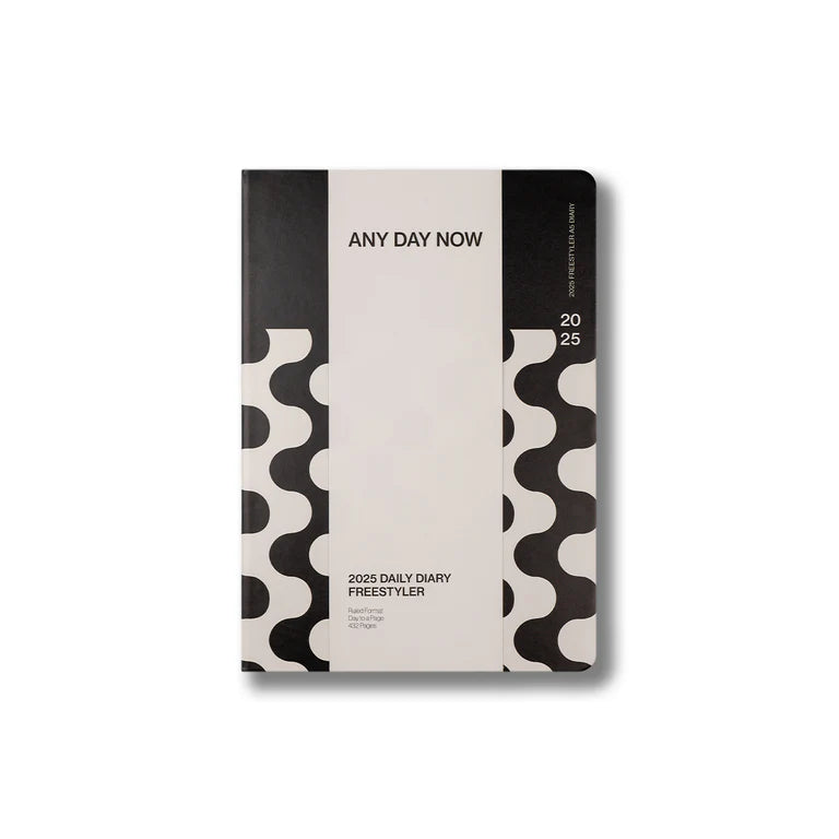 Any Day Now | 2025 Diary Freestyler A5 - Black/White | Shut the Front Door