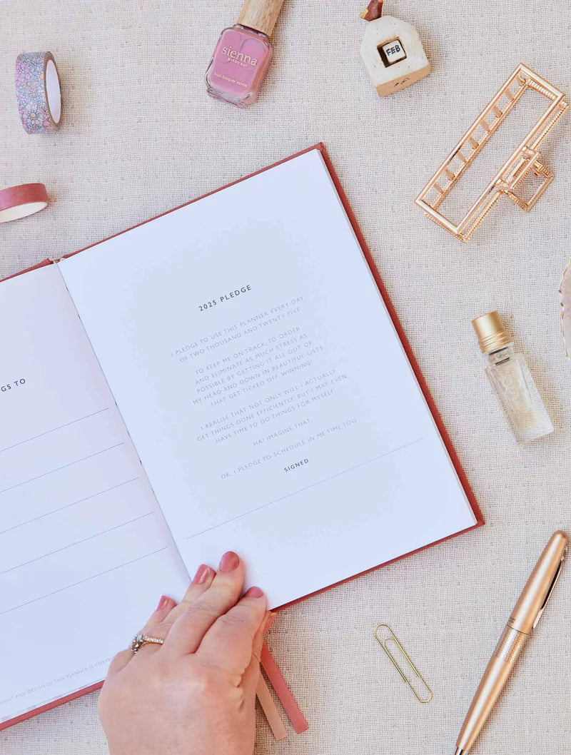 Write to Me Stationery | 2025 Weekly Planner - Blush | Shut the Front Door