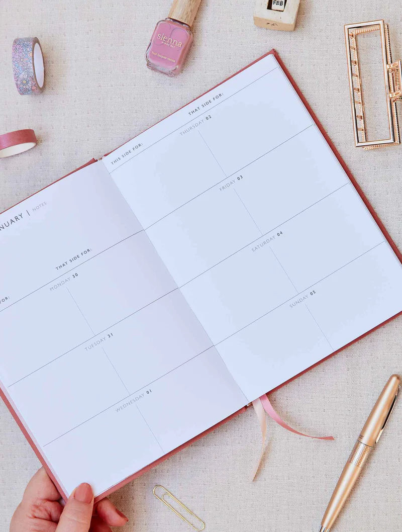 Write to Me Stationery | 2025 Weekly Planner - Blush | Shut the Front Door