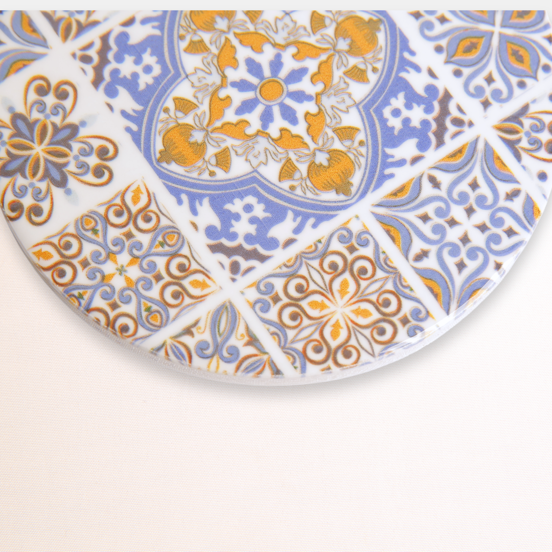 Garcia | Porcelain Coasters Round - Mosaic | Shut the Front Door