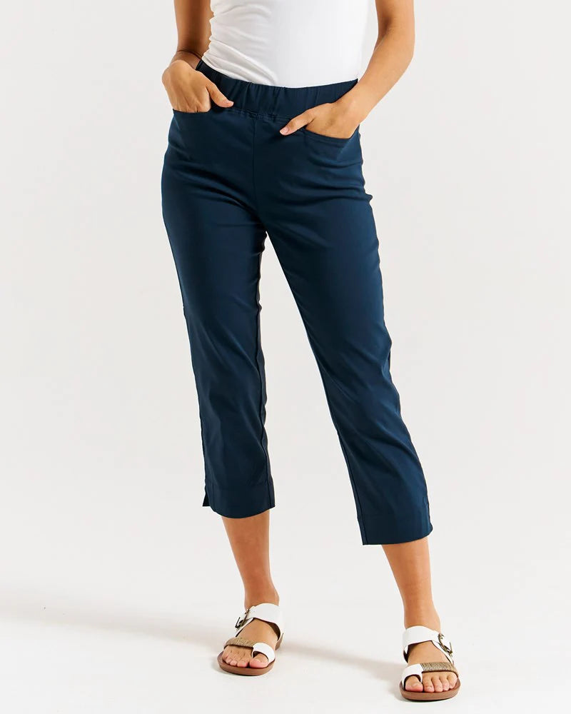 Betty Basics | Crop Bengaline Pant - Navy | Shut the Front Door