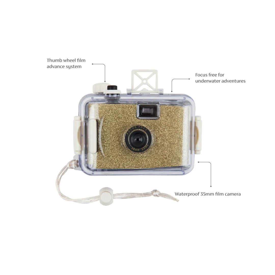 Sunnylife | Underwater Camera - Glitter Gold | Shut the Front Door