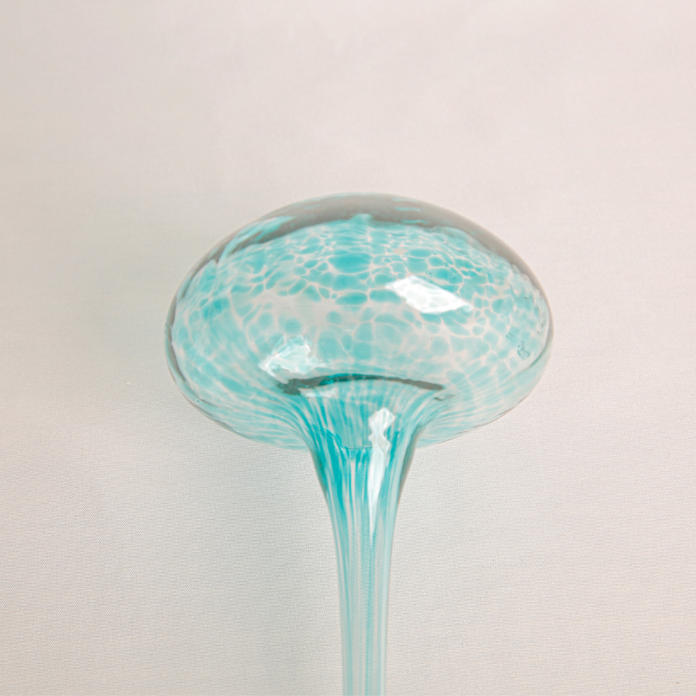 Garcia | Glass Plant Feeder Mushroom - Aqua | Shut the Front Door