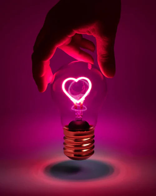 Stellar Haus | Pink Heart Lightbulb Lamp USB Recharge | Shut the Front Door