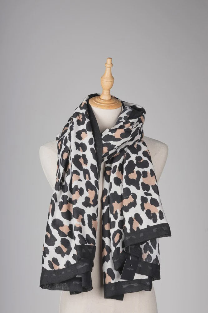 Antigone | Leopard Scarf - Beige/Black | Shut the Front Door