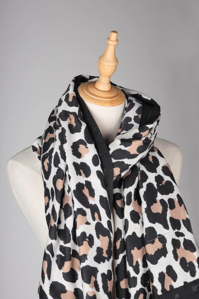 Antigone | Leopard Scarf - Beige/Black | Shut the Front Door