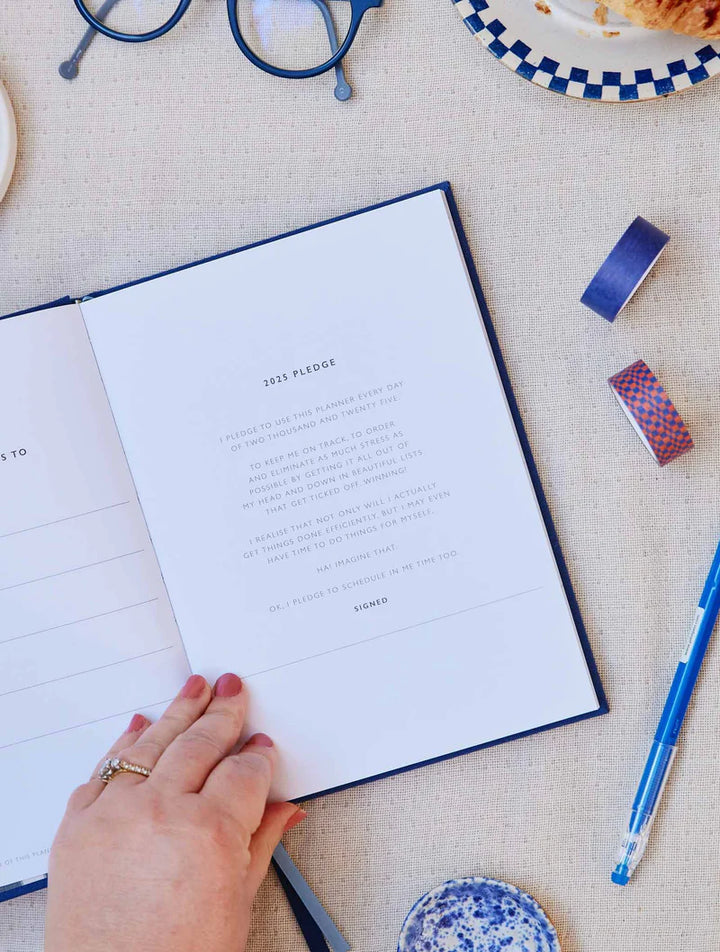 Write to Me Stationery | 2025 Weekly Planner - Indigo | Shut the Front Door