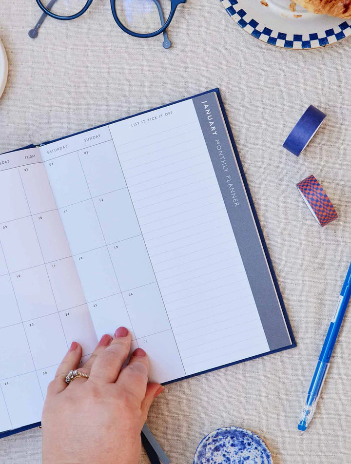 Write to Me Stationery | 2025 Weekly Planner - Indigo | Shut the Front Door