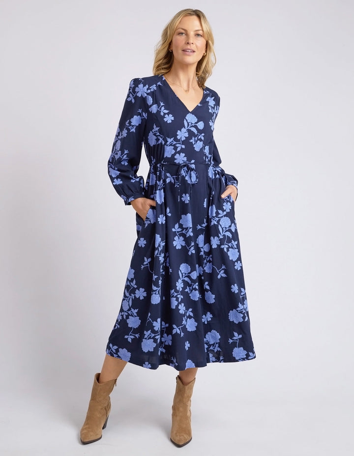 Elm Knitwear | Kacey Floral Dress - Navy | Shut the Front Door