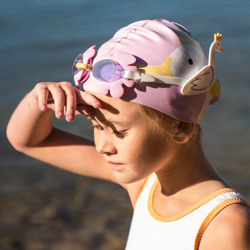 Sunnylife | Kids Swim Goggles - Princess Swan Multi | Shut the Front Door