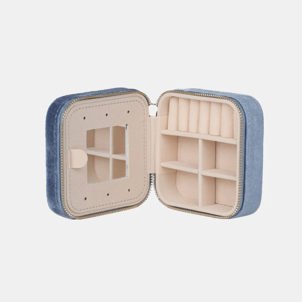 Antigone | Brydie Square  Jewellery Box - Blue | Shut the Front Door