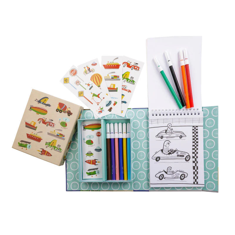 Tiger Tribe | Colouring Set - Transport | Shut the Front Door