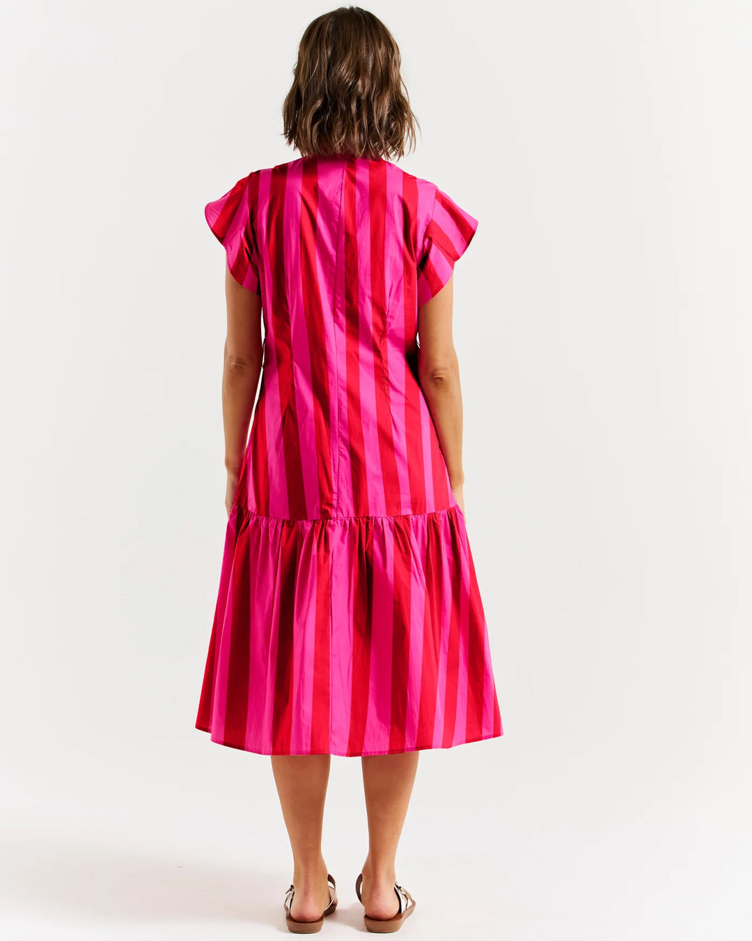 Betty Basics | Mari Dress - Raspberry Stripe | Shut the Front Door