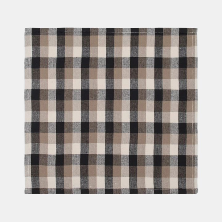 Raine & Humble | Giant Check Napkin S/4 - Black | Shut the Front Door