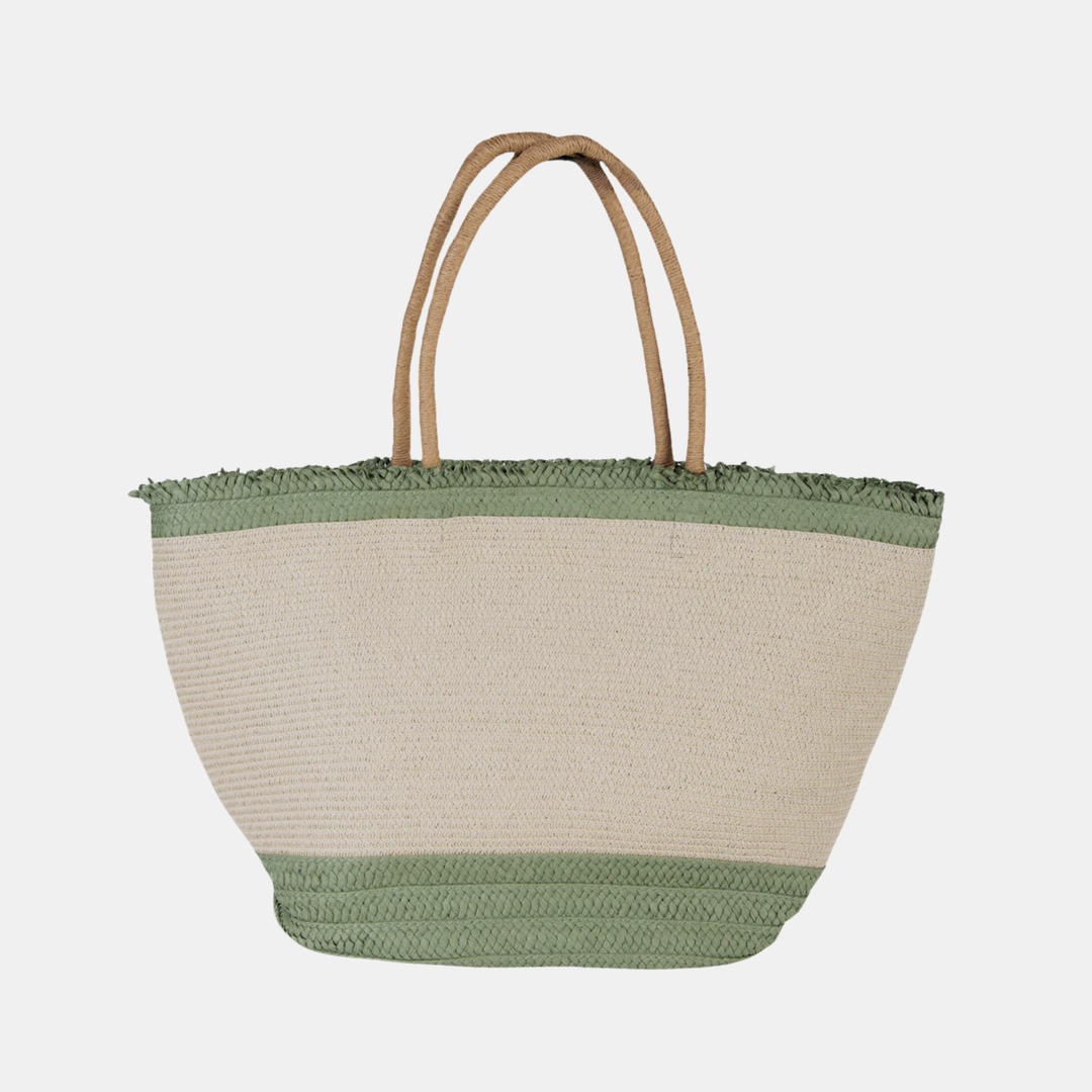 Antigone | Fringed Summer Bag - Sage | Shut the Front Door