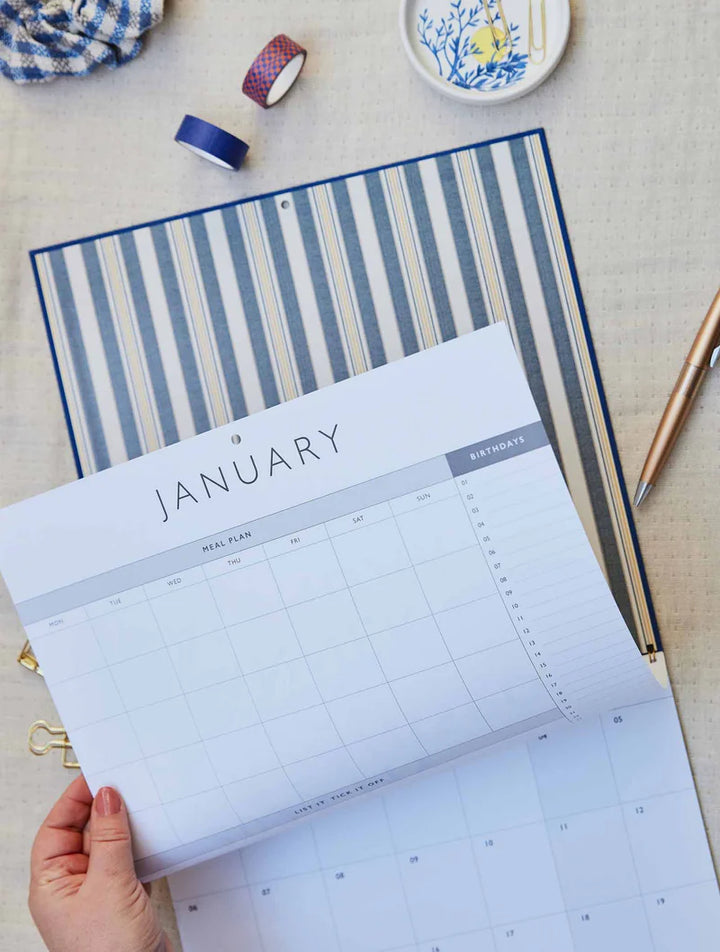 Write to Me Stationery | 2025 Linen Planner & Calendar - Indigo | Shut the Front Door