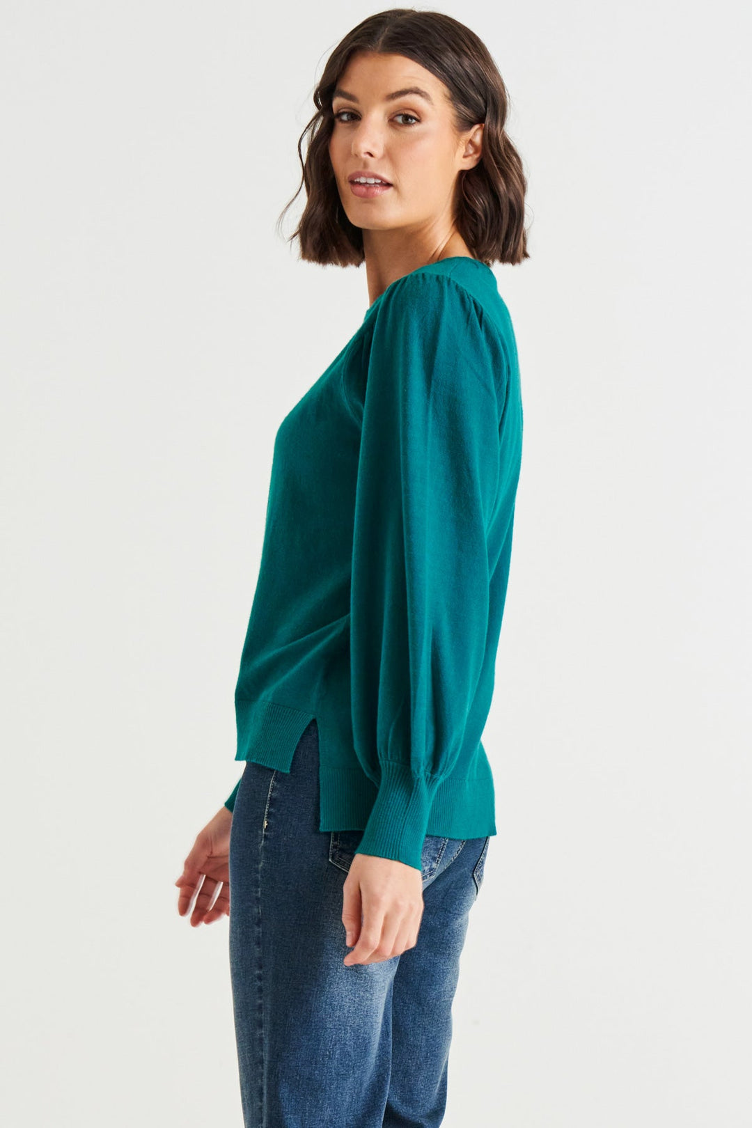 Betty Basics | Charlotte Knit Jumper - Classic Teal | Shut the Front Door