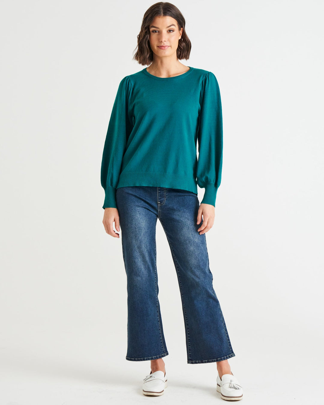 Betty Basics | Charlotte Knit Jumper - Classic Teal | Shut the Front Door