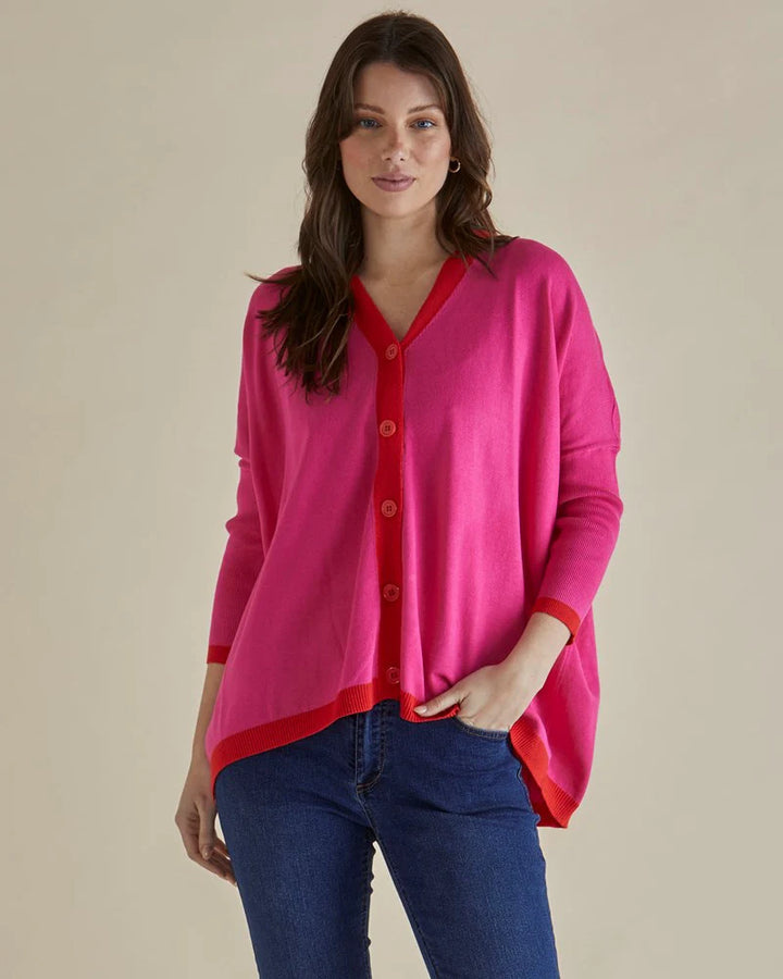 Betty Basics | Hampton Cardigan - Pink | Shut the Front Door