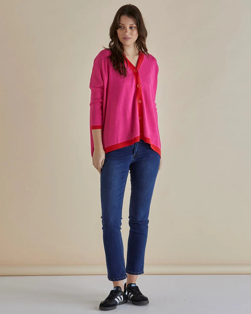 Betty Basics | Hampton Cardigan - Pink | Shut the Front Door