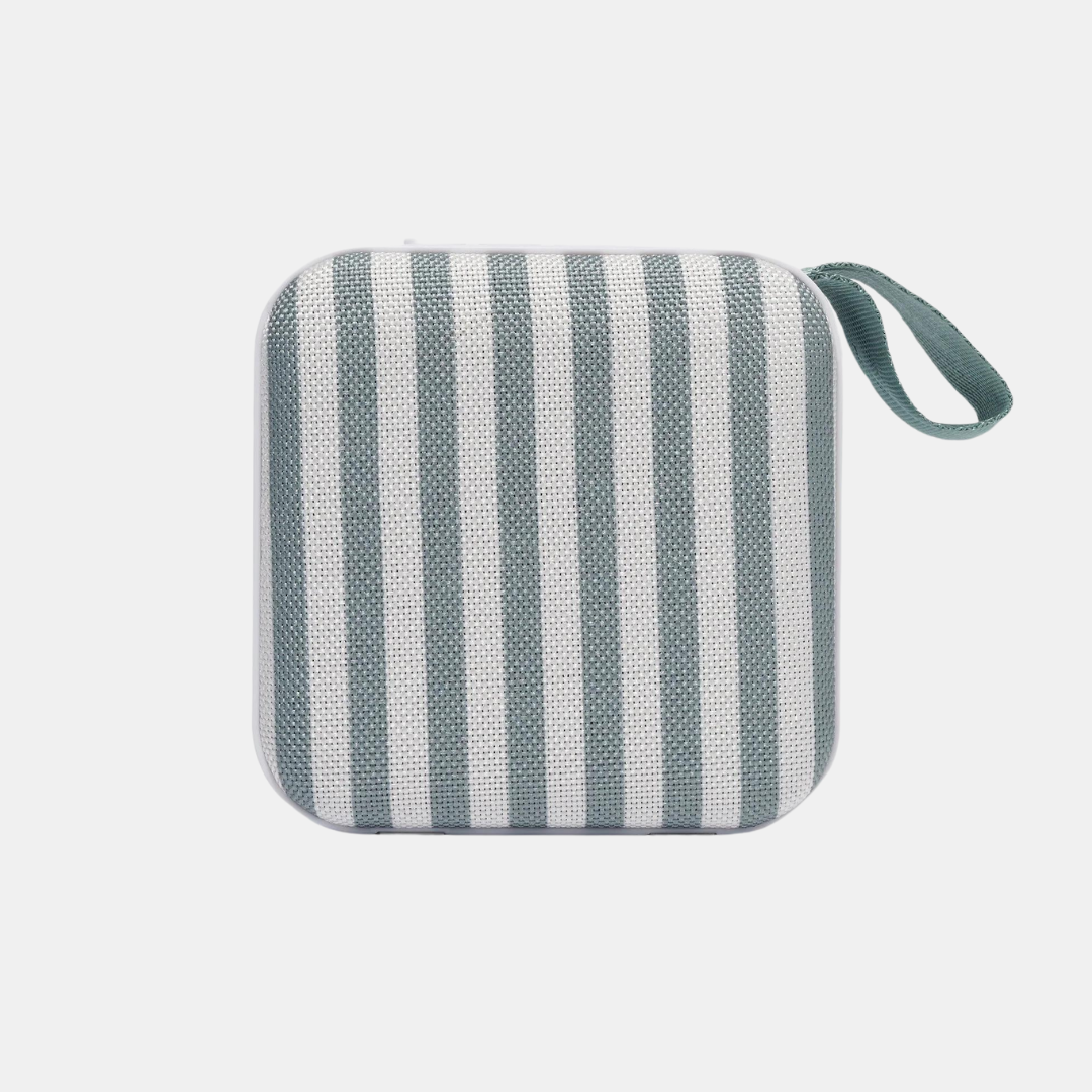 Sunnylife | Portable Travel Speaker - The Vacay Olive Stripe | Shut the Front Door