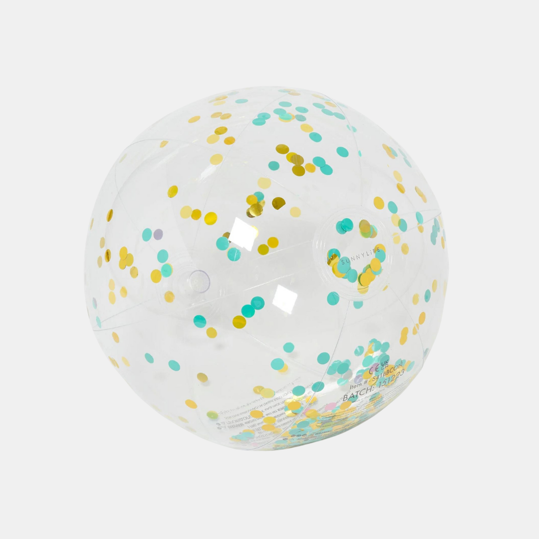 Sunnylife | Inflatable Beach Ball - Glitter Multi | Shut the Front Door