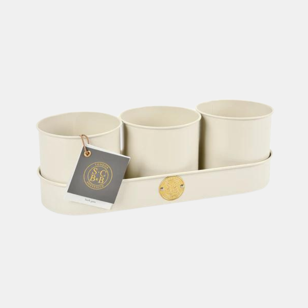 Burgon & Ball | Sophie Conran - Herb Pots Buttermilk | Shut the Front Door