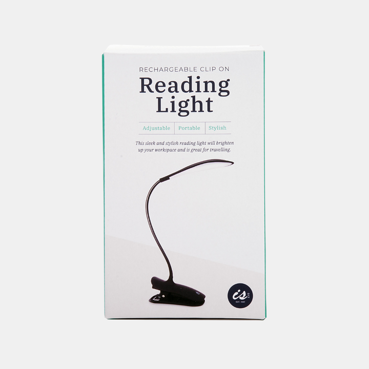 IS Gifts | Rechargeable Clip On Reading LED Light | Shut the Front Door