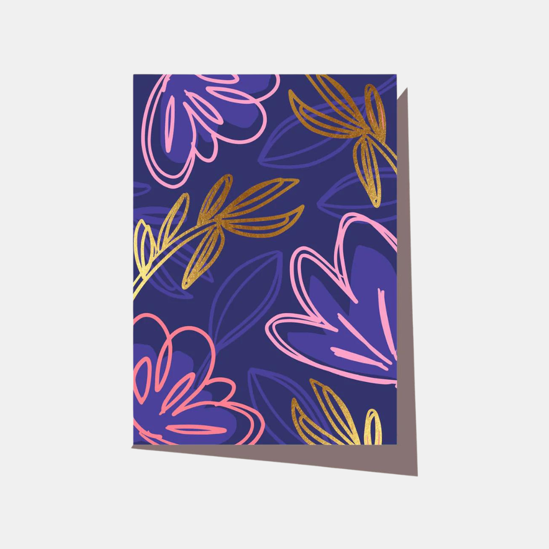 Elm Paper | Card Neon Foliage Navy | Shut the Front Door