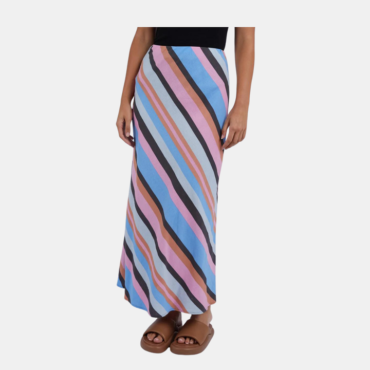 Foxwood | Gazelle Stripe Skirt - Strawberry | Shut the Front Door