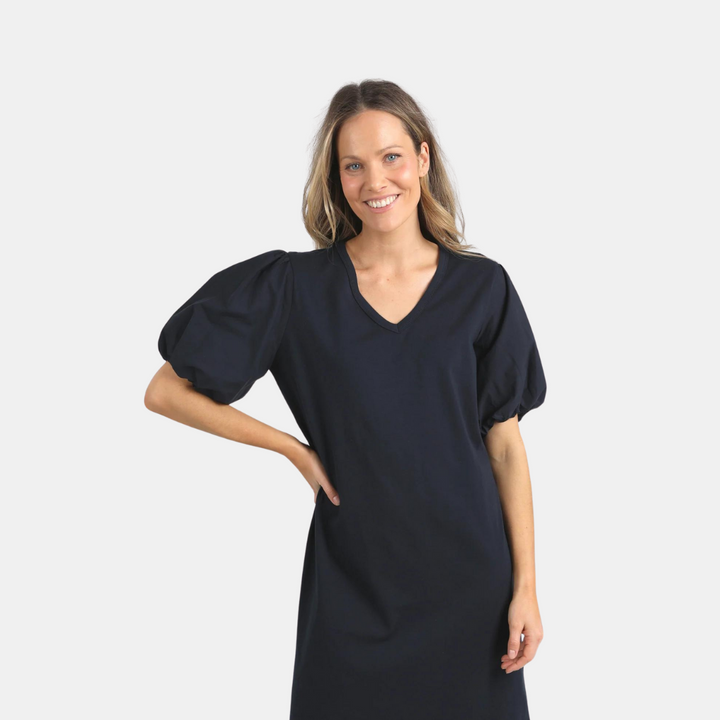 Elm Knitwear | Joy Dress - Navy | Shut the Front Door