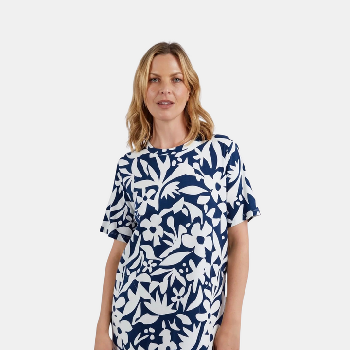 Elm Knitwear | Stencil Floral Tee Dress | Shut the Front Door