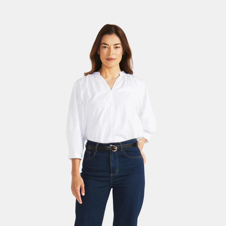 Betty Basics | Piper Shirt - White | Shut the Front Door