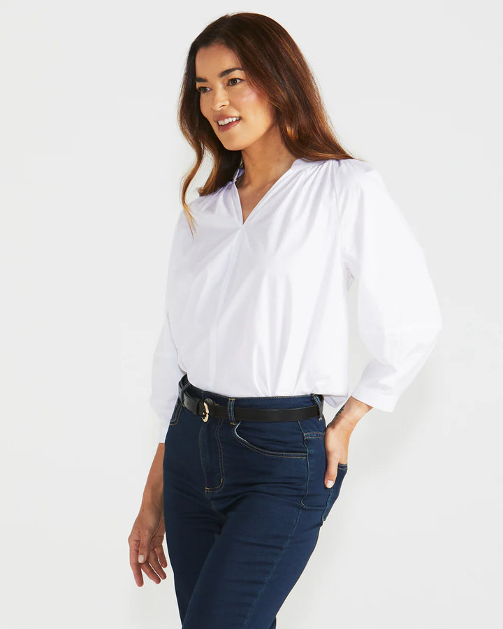 Betty Basics | Piper Shirt - White | Shut the Front Door