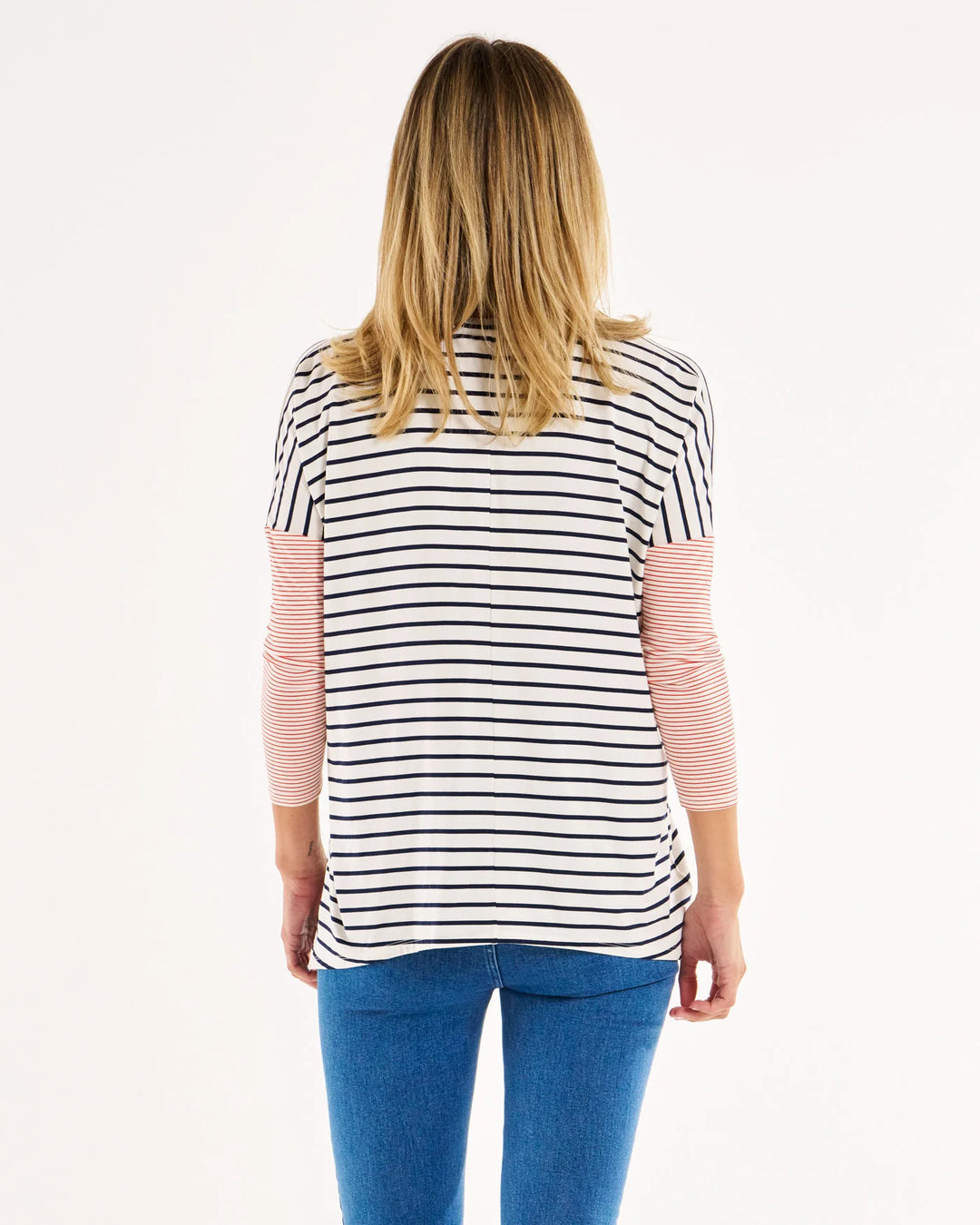 Betty Basics | Geneva Tee - Blue/Red Stripe | Shut the Front Door