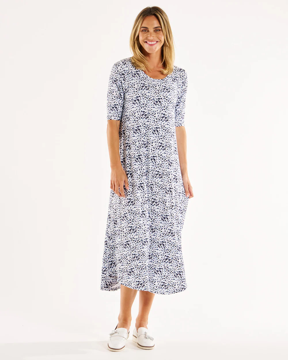 Betty Basics | Marlene Bamboo Dress - Snow Leopard | Shut the Front Door