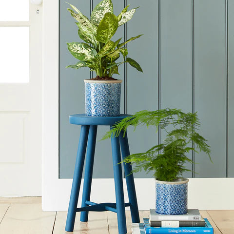 Burgon & Ball | Glazed Pot - Porto Large Dark Blue | Shut the Front Door