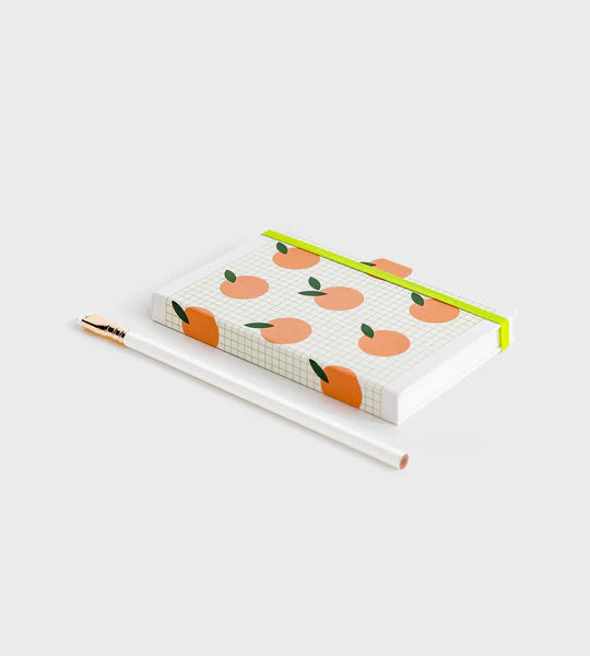 Lettuce | Notebook - Peach Grid | Shut the Front Door