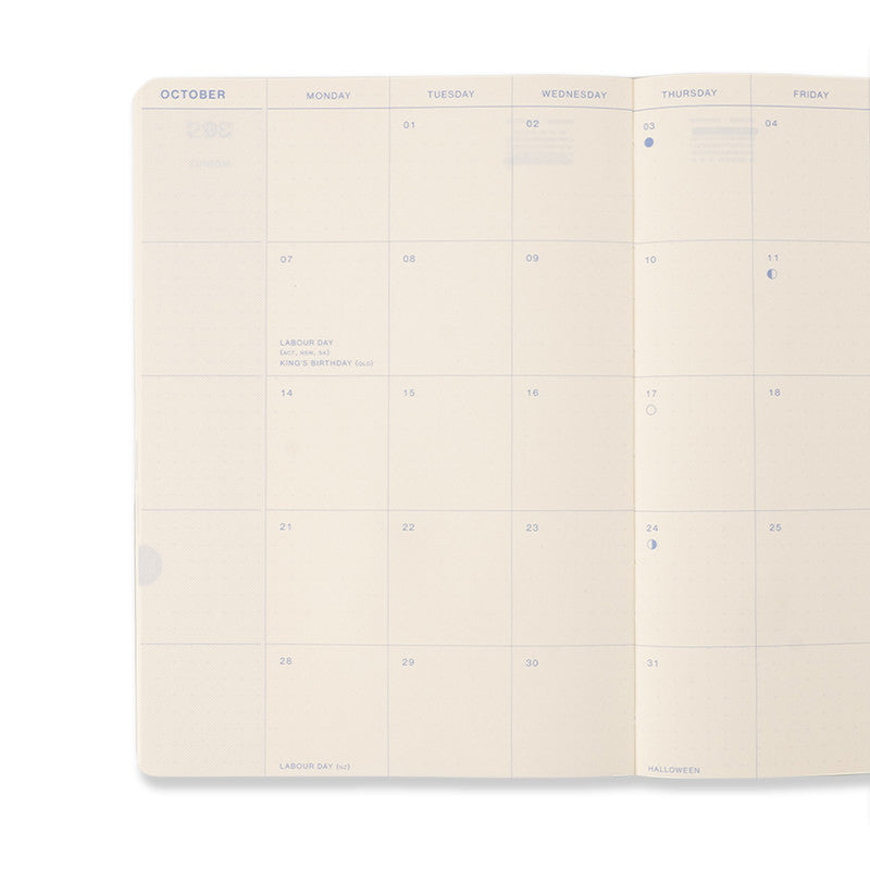 Milligram | 2024 Non Diary Dot Grid - A5 Black | Shut the Front Door