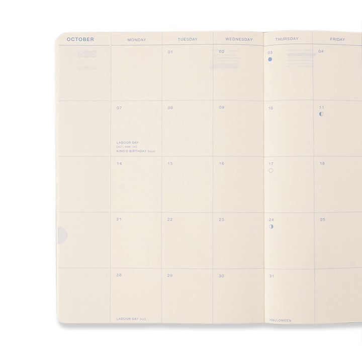 Milligram | 2024 Non Diary Dot Grid - A5 Black | Shut the Front Door