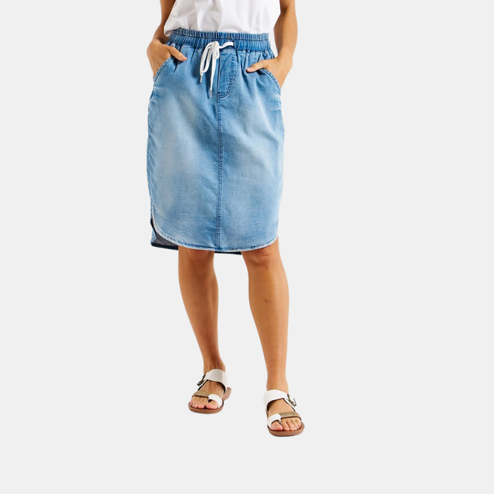 Betty Basics | Alina Denim Skirt - Denim Blue | Shut the Front Door