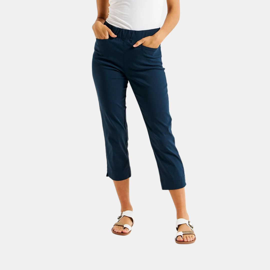 Betty Basics | Crop Bengaline Pant - Navy | Shut the Front Door