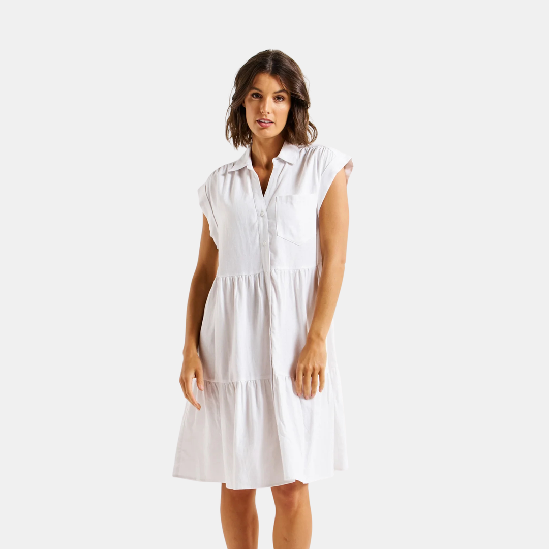 Betty Basics | Zurich Dress -White | Shut the Front Door