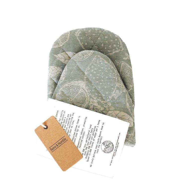 Raine & Humble | Lemon Marmalade Short Oven Glove - Sage | Shut the Front Door