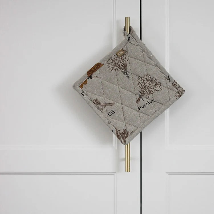 Raine & Humble | Herb Print Pot Holder - Mustard | Shut the Front Door