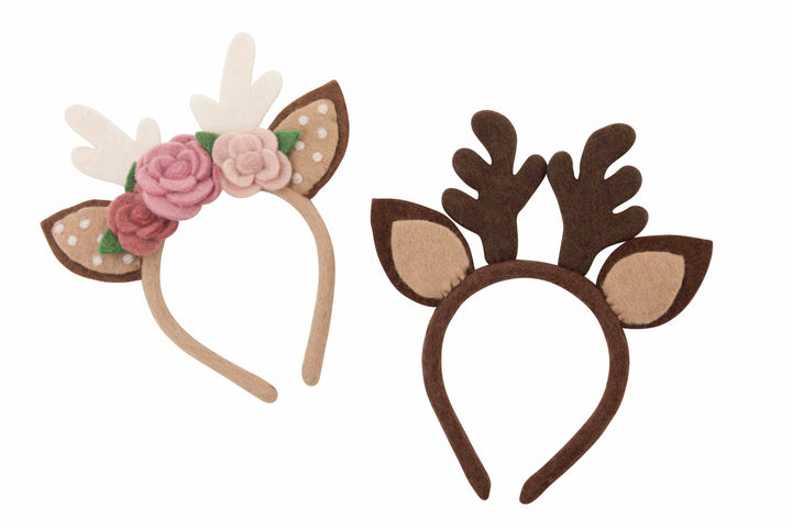 Pashom | Christmas Reindeer Headband - Flowers | Shut the Front Door