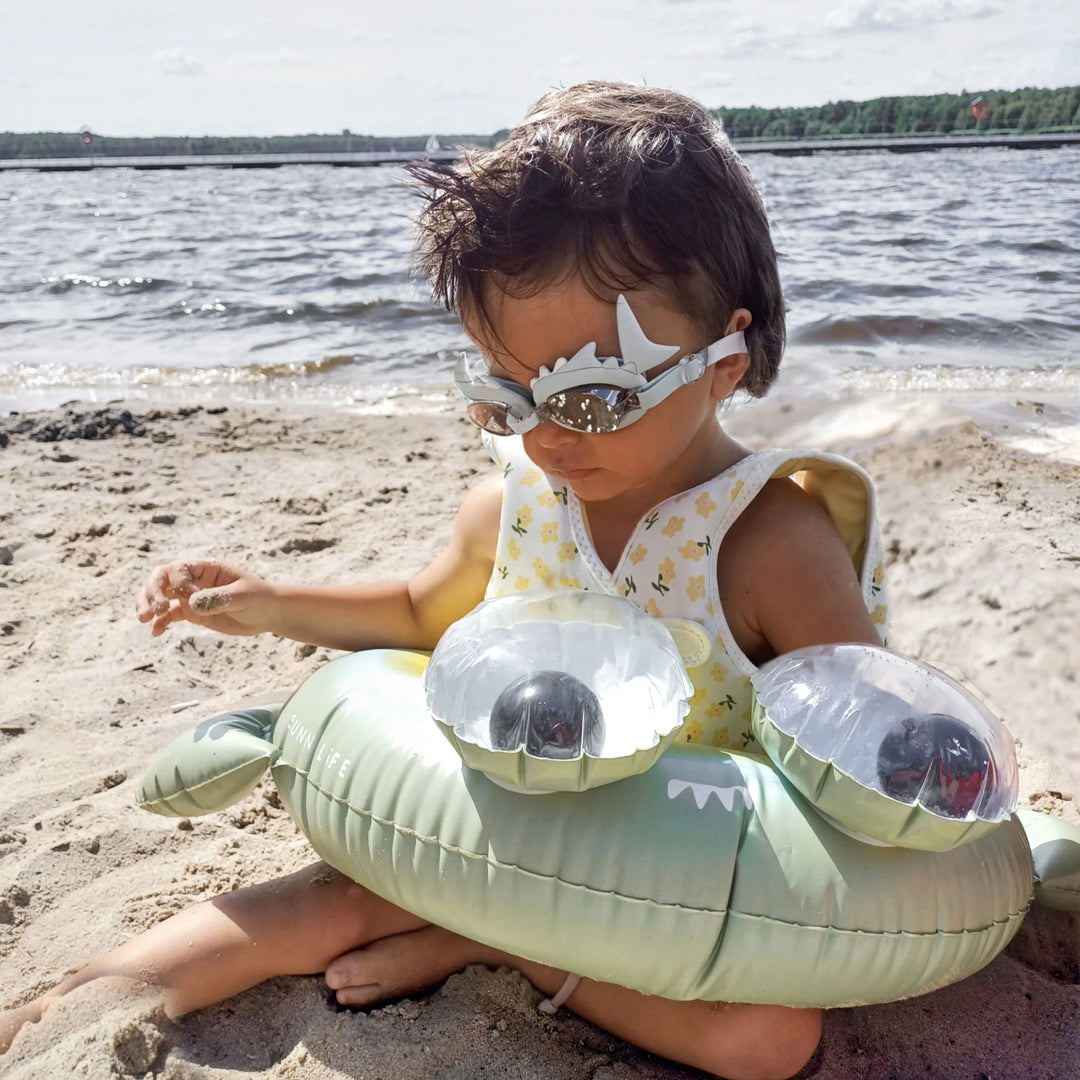 Sunnylife | Inflatable Backyard Pool Shark - Tribe Khaki | Shut the Front Door