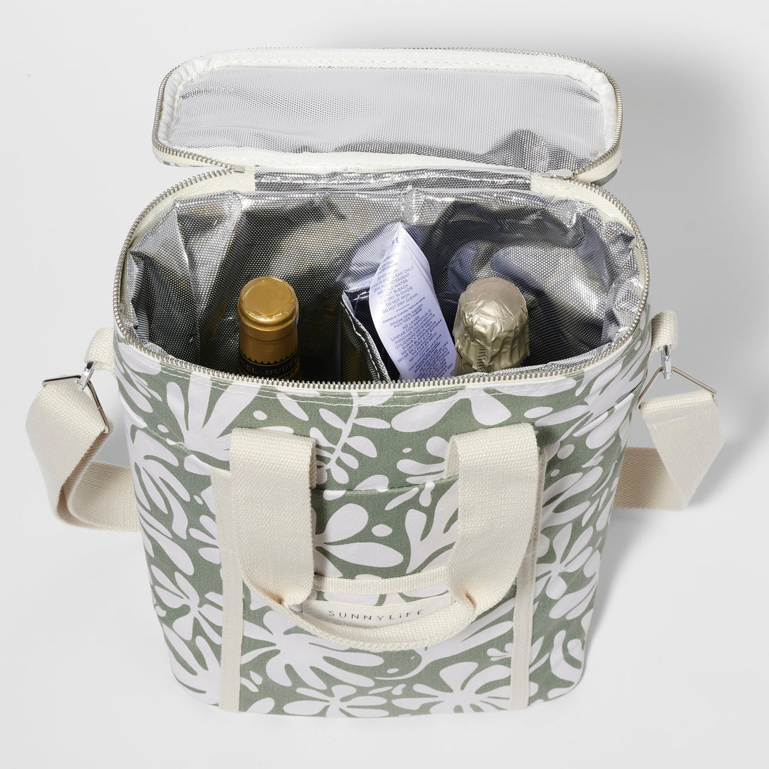 Sunnylife | Canvas Drinks Cooler Bag - The Vacay Olive | Shut the Front Door