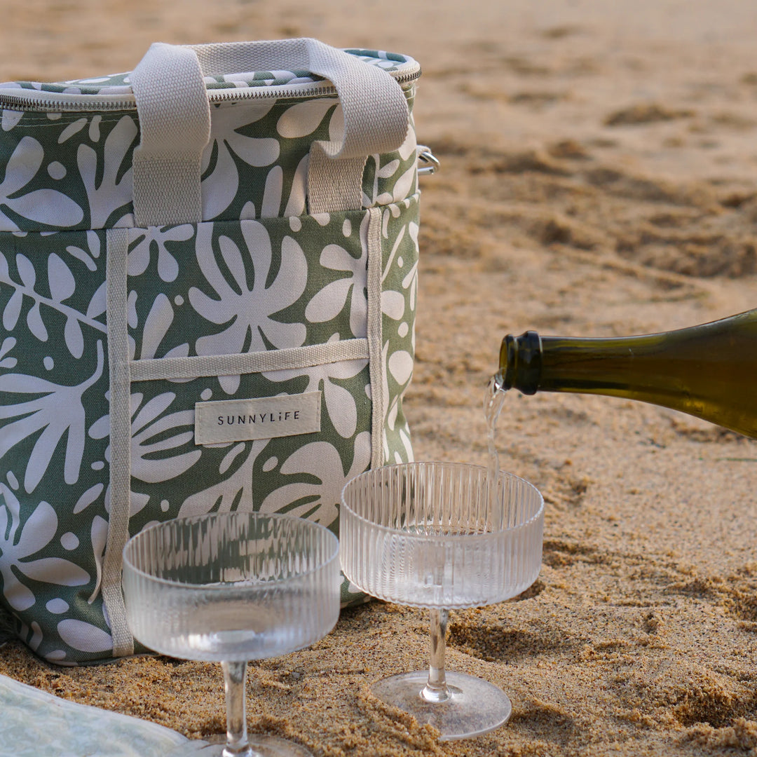 Sunnylife | Canvas Drinks Cooler Bag - The Vacay Olive | Shut the Front Door