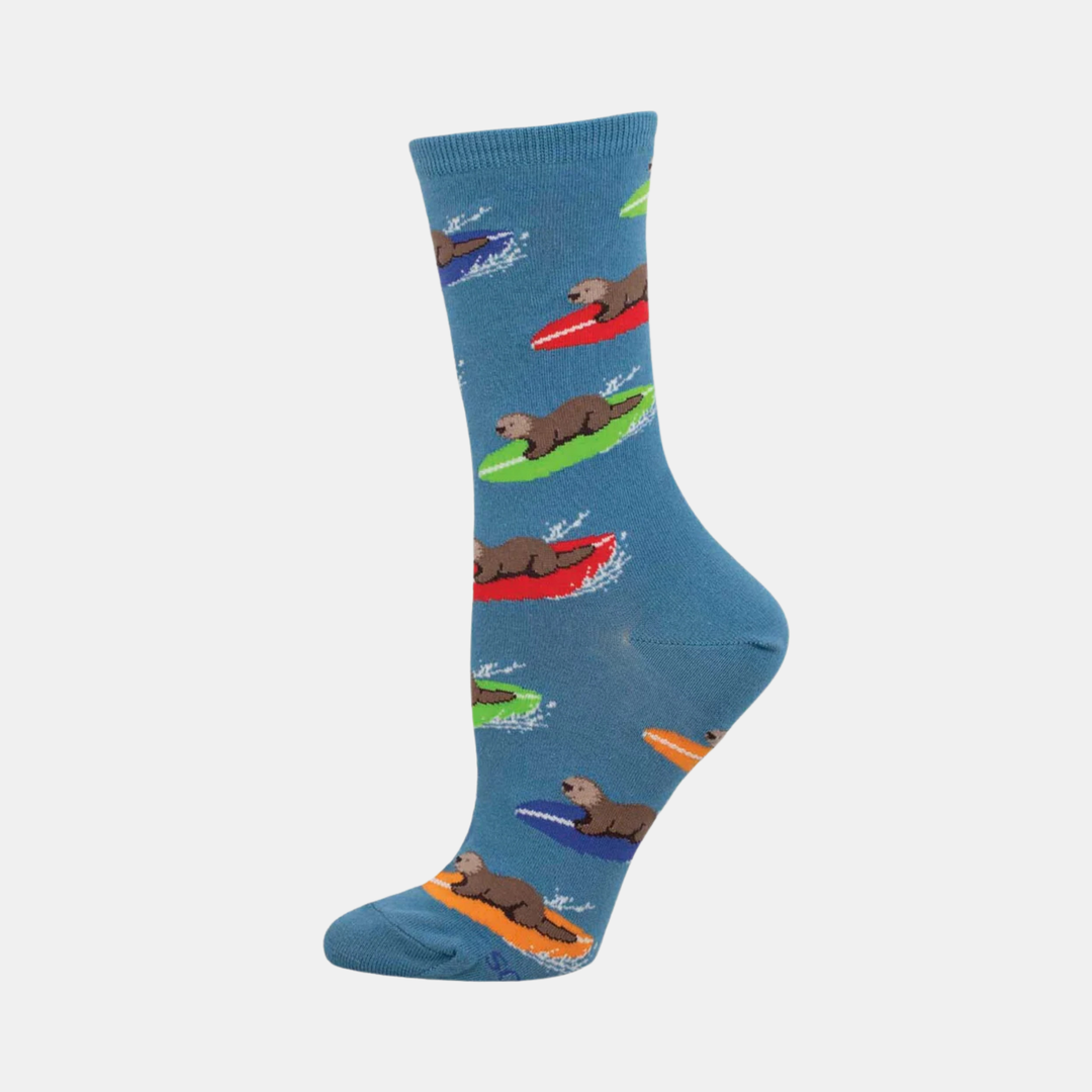 Socksmith | Women's Socks Surfing Otter - Blue | Shut the Front Door